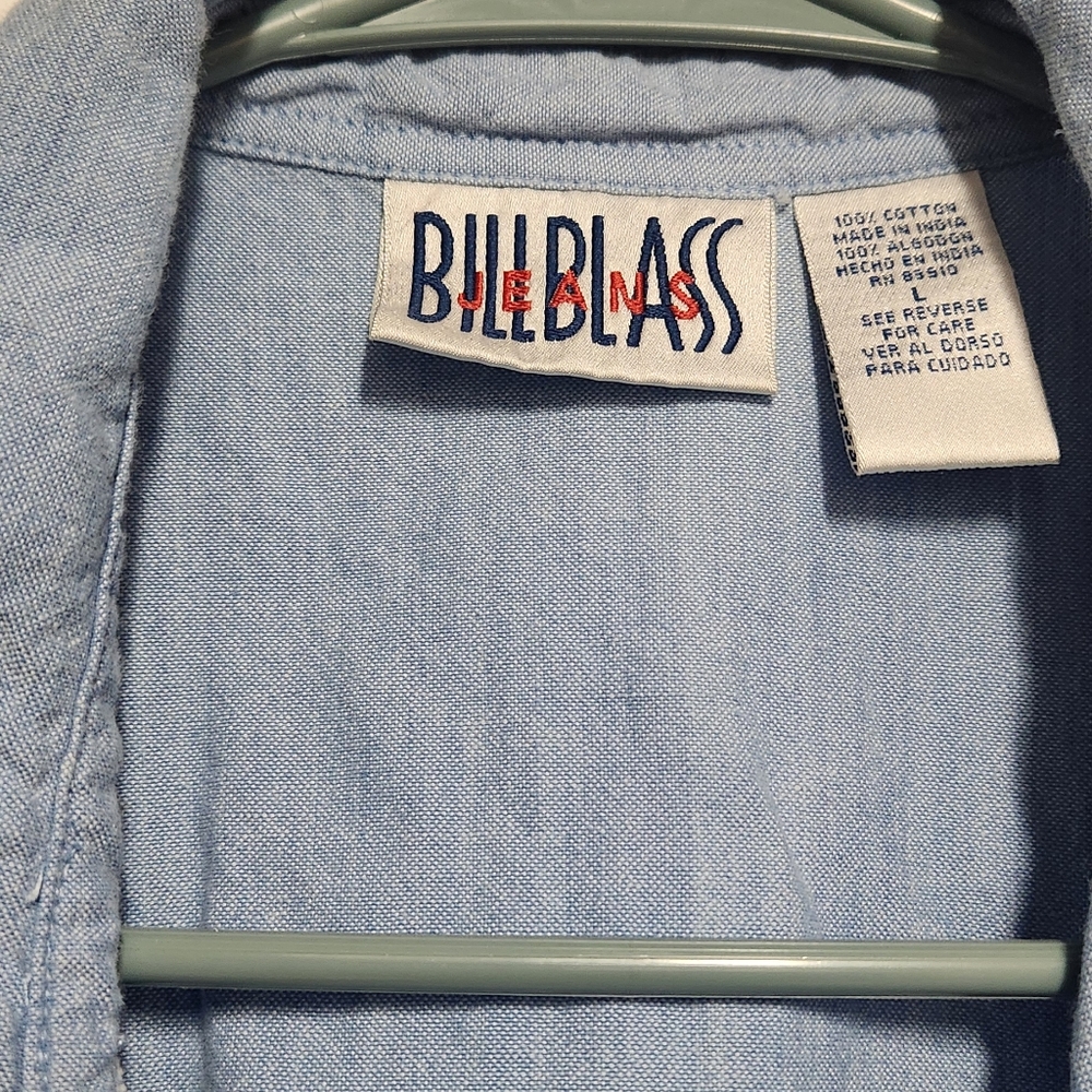 Vintage Bill Blass Light Blue Denim Shirt